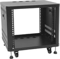 9U Stereo & Studio Rack with Wheels, Open Frame Audio Rack Cabinet, Rolling by Pinelicorn