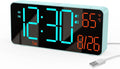 KOSUMOSU Alarm Clock for Bedroom, 6.7in Small Digital Clock, Auto Dimming, Room Temperature, Day of The Week, Date, Alarm Clocks for Living Room, Desk Clocks