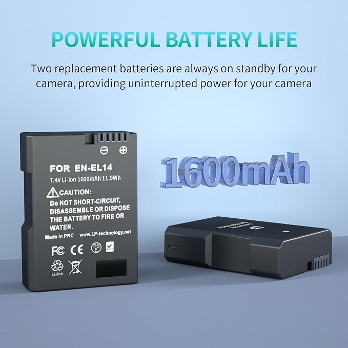 LP EN-EL14 Battery Pack, Compatible - Image 4