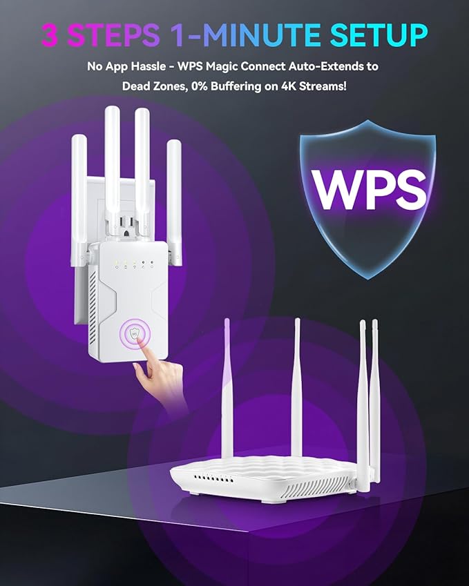 2026 New WiFi Extender Internet Booster for Home, Long Range up to 18ksq.ft, Wireless Internet Repeater Routers Signal Amplifier for Home, 15X Speed Access Point Ethernet Port, Mesh WiFi, 1-Tap Setup