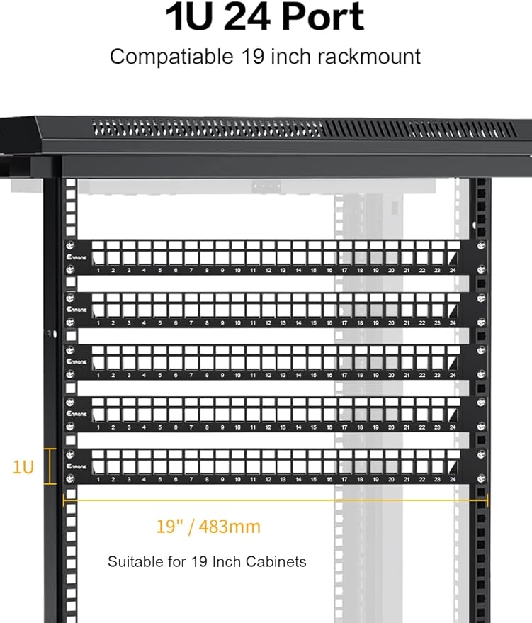 24-Port Blank Keystone Patch Panel - Image 5