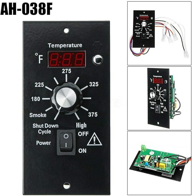 Digital Thermostat Controller, LED Display Temperature Control Panel Barbecue Grill Replacement Part, Replacement Thermostat Kit Parts Digital Pro Controller for All Traeger