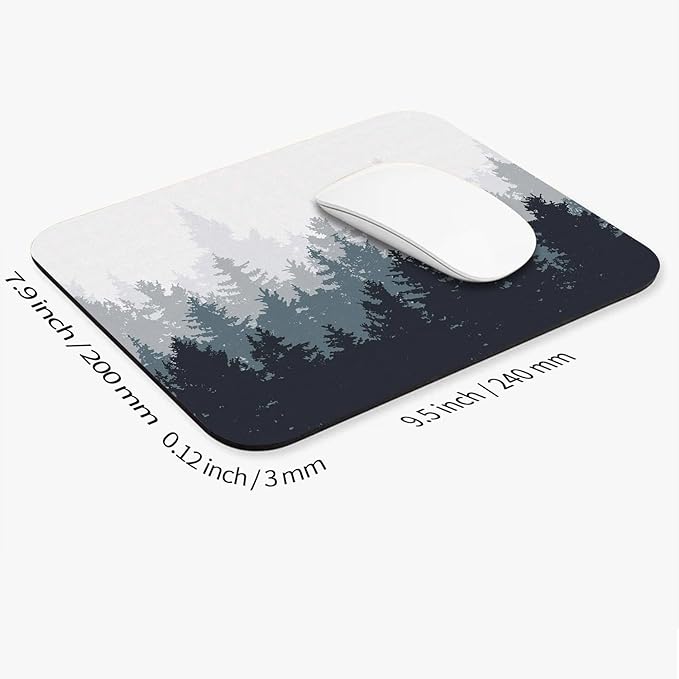 Armanza Square Mouse Pad Forest, Personalized Premium-Textured Custom Mouse Mat Design, Washable Mousepad Cloth, Non-Slip Rubber Base Computer Mouse Pads for Wireless Mouse