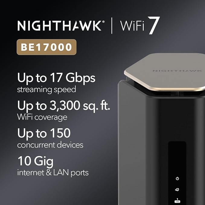 NETGEAR Nighthawk WiFi 7 Router – Router Only, 17 Gbps Wireless Speed, 10 Gig - Image 2