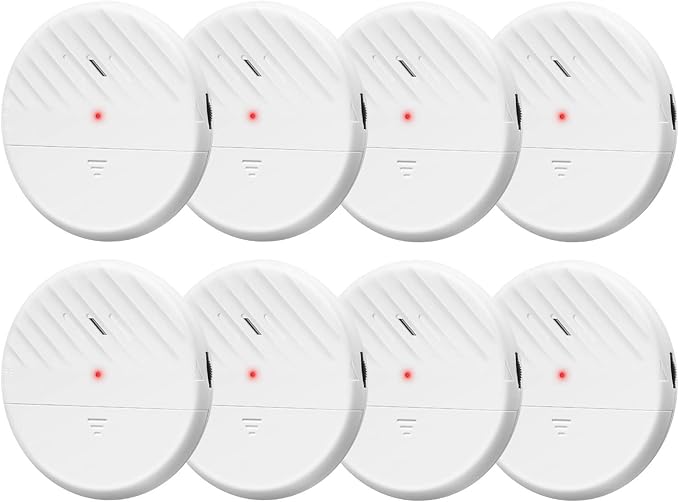 Wsdcam Glass Break Sensor Alarm 125dB Ultra-Slim Wireless Glass Break Detector Window Alarm Vibration Sensor for Home Window and Door Security (8)