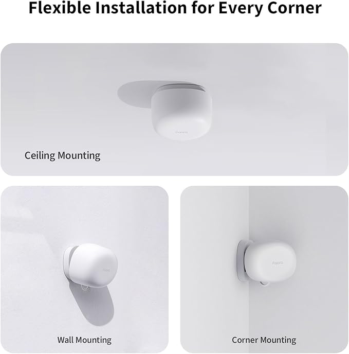 Aqara Zigbee Presence Sensor FP1E, mmWave Radar Wired Motion Sensor, AI Spatial - Image 5