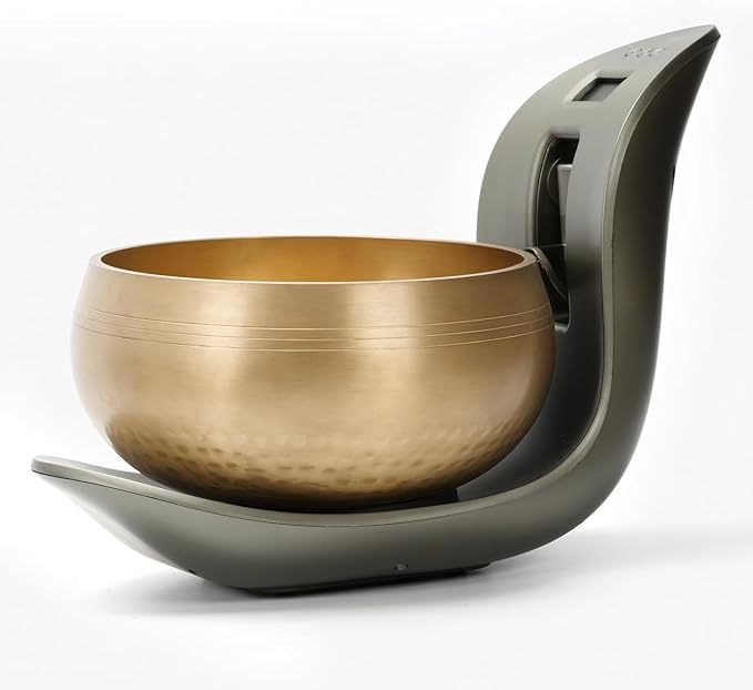 Automatic Singing Bowl – Hands-Free Sound Healing Bowl for Meditation, Yoga, Mindfulness, Energy Healing, Deep Relaxation & Sleep,Auto-Striking Himalayan Singing Bowl with Resonant Tone