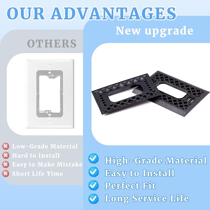 Doorbell Mounting Bracket Adapter Plate Compatible with Nutone M&S Intercom Ring and Similar Ring Doorbell Accessories Contains Hidden Screws Mount Video Door Bell Kits Black