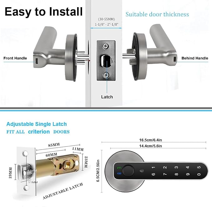 Fingerprint Door Lock-biometric Door Lock，Smart Door knob, - Image 6