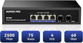 6 Port 2.5G PoE Switch, AUMOX PRO 4 Port 2.5G Network Unmanaged Switch by AUMOXPRO