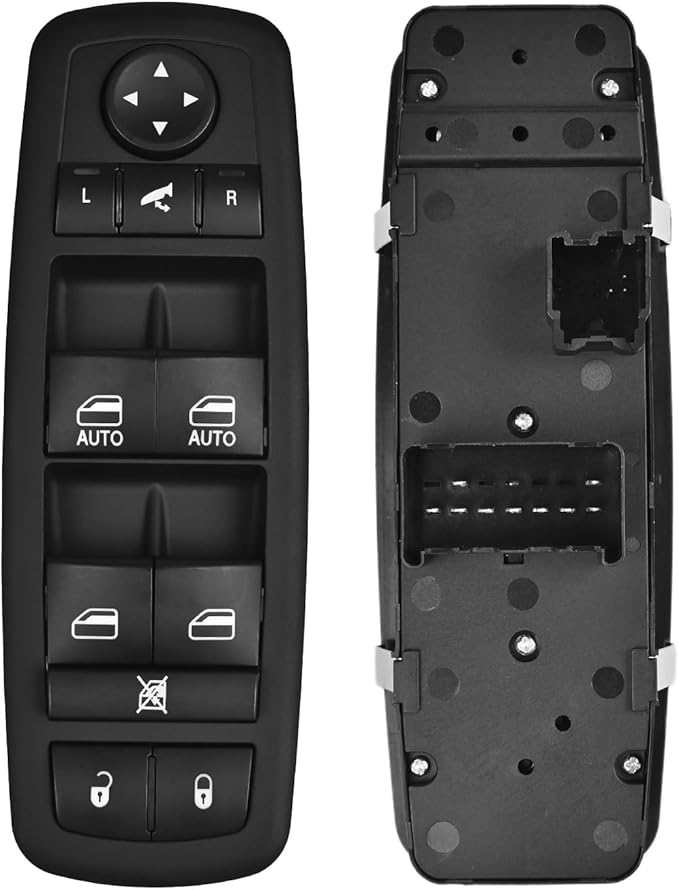 AMICAREP Master Power Window Switch Driver Side Compatible with 2012-2015 Dodge Grand Caravan Ram 1500 2500 3500 Chrysler Town & Country Replaces# 68110867AB (9+3 Pin; w/Power Folding Mirror; 4 Door)