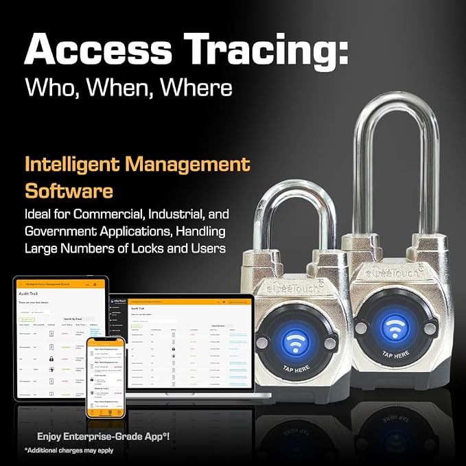 5th GEN Outdoor Smart Padlock – Keyless Bluetooth & NFC Lock, Heavy-Duty - Image 4