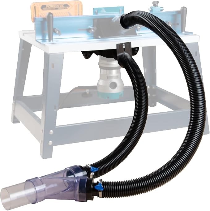 POWERTEC Dust Collector Fittings, Router Table Dust Collection System w/Y by POWERTEC