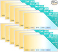 Aphyni 12 Pack 2x4 LED Flat Panel Light, Bright 9100LM Flush Mount Office Kitchen Ceiling Light Fixtures,Dimmable,Selectable 5 CCT 3000K/4000K/5000K/5700K/6500K, 5 Wattages 30W/40W/50W/60W/70W