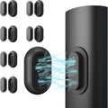 Vaszu Magnetic Remote Control Holder Self-Adhesive Wall Mount, 6 Pack Upgraded Silicone Organizer Storage Wall Holder for Home Office TV, Fan and Air Conditioner Remote Control Black