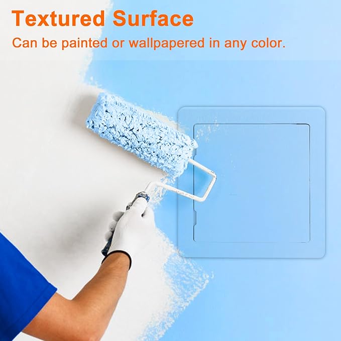 Suteck Plastic Access Panel for Drywall Ceiling 8 x 8 Inch Reinforced Plumbing Wall Access Doors Removable Hinged White