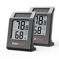 BaldrTherm Humidity Thermometer Meters, Solar-Powered Indoor Temperature Sensor by BaldrTherm