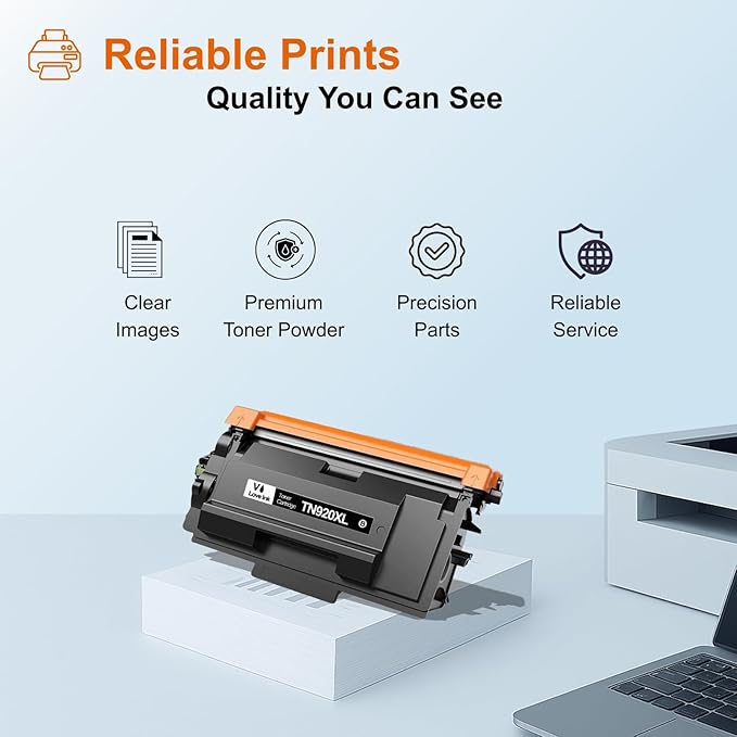 VLOVEINK TN920XL TN920 Toner Cartridge Compatible for Brother TN920XL TN920 TN920UXXL TN920XXL Work with Brother HL-L6210DW MFC-L5915DW HL-L6210DWT HL-L5210DWT MFC-L5710DW Printer (2 Pack, with Chip)