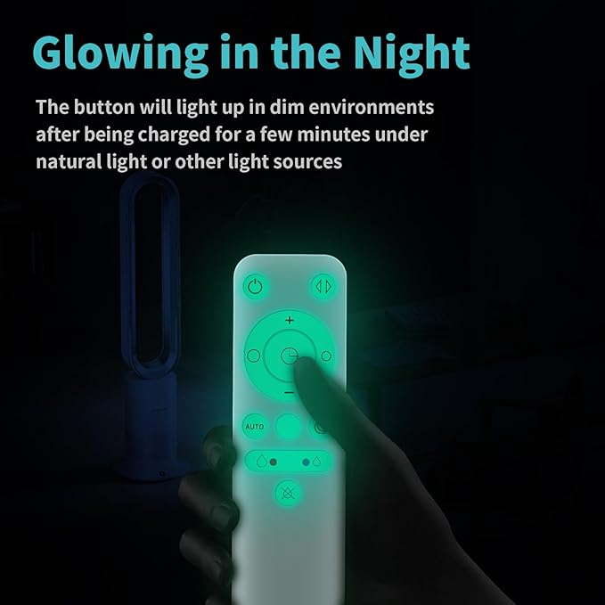 LUNOAOA Upgrade Glowing Remote Control Replacement No Setup for Dyson Fan AM10 with Magnetic