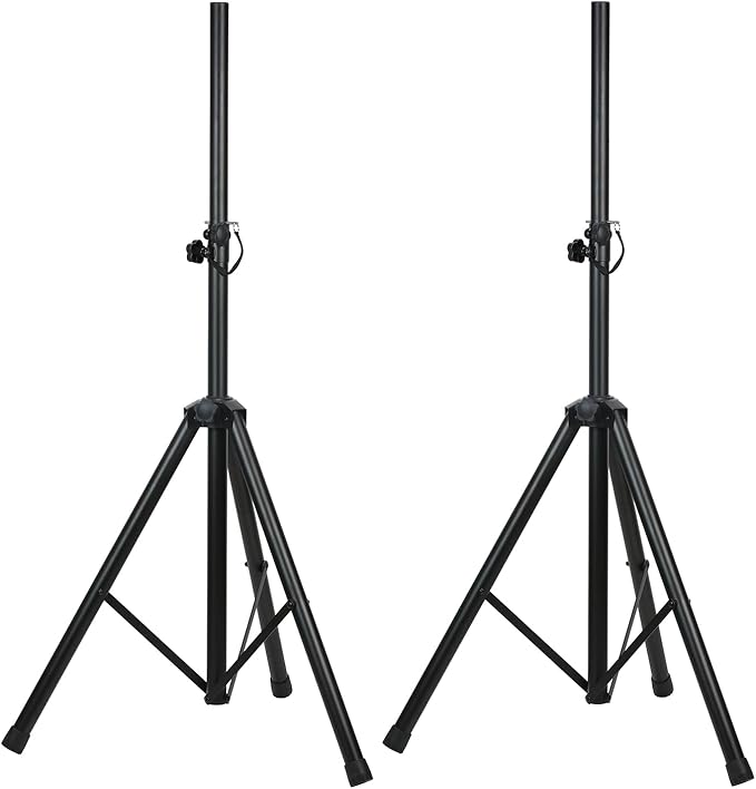 Howonder Heavy Duty Speaker Stand, PA Speaker Stand,Speaker Tripod Stand, Adjustable Height from 44 to 72 Inches，Hold up to 150lbs, HD-300 (2 Packs Black)