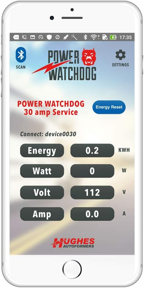 Power Watchdog PWD30, Bluetooth Surge Protector, 30 Amp, Portable, 14 Inch