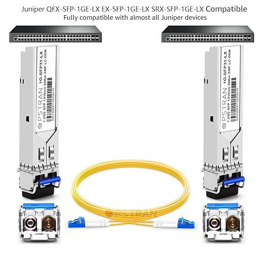 OPSTRAN 1000BASE-LX/LH SFP Optical Transceiver Module Compatible with Juniper QFX-SFP-1GE-LX EX-SFP-1GE-LX SRX-SFP-1GE-LX 1G SFP 1310nm 20km DDM Duplex LC SMF 10 Pack
