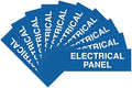 All Quality Basic Electrical Panel Sign - Fire Regulation Safety Compliance Sign - Blue - Small (10 Pack)