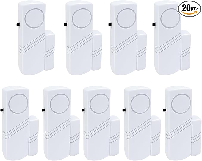 Door Window Alarm, 90DB Door Alarms for Kids Safety, Wireless Sensor Door Window Burglar Alarm-Window Pool Alarms for Home Office House, 20 Pack (9 Pack)