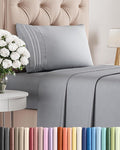 Twin XL Size 3 Piece Sheet Set - Comfy Breathable & Cooling Bed Sheets Set - Hotel Luxury Bedding for Women, Men, Kids, Teens, Boys & Girls - Deep Pockets, Soft, Wrinkle Free - Oeko-Tex - Steel Blue