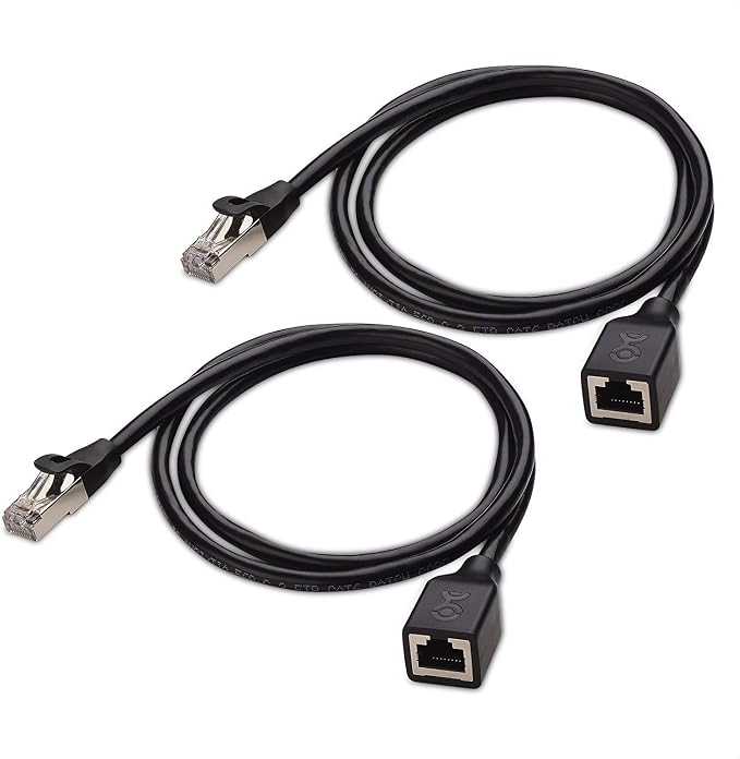 Cable Matters 10Gbps 2-Pack Shielded Cat 6 Ethernet Extension Cable - 3ft by CableMatters