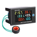 DROK AC Multimeter, AC 40-300V 100A 110V/220V Voltage Current Power Factor Frequency Electric Energy Monitor with Current Transformer, Digital LCD HD Display, Volt Amp Watt Detector Reader Panel