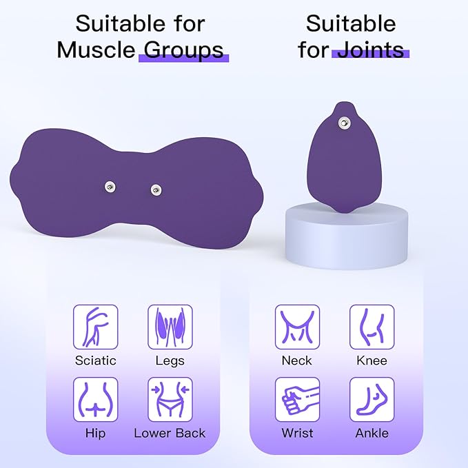 Wireless TENS & EMS Unit Back Pain Relief Massager - APP Controlled Bluetooth EMS Muscle Stimulator Machine for Back Shoulder Leg Neck Pain Relief