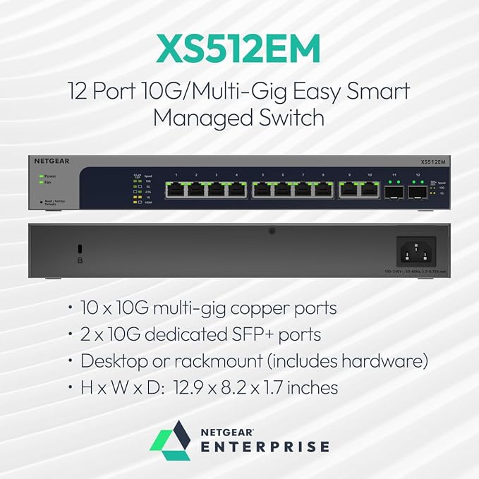 NETGEAR 12-Port Multi-Gigabit Easy Smart Managed Switch - Image 2