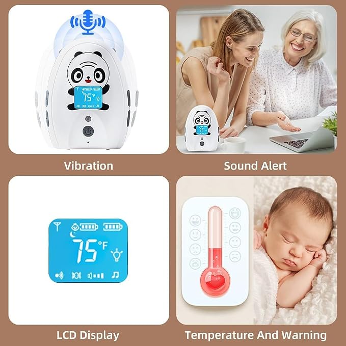 Audio Baby Monitor TimeFlys Mustang Panda, Both Unit Portable, Talk Back - Image 6