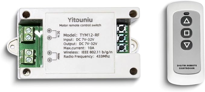 Tuya Smart WiFi/Bluetooth DC Motor Controller 10A 7-32V Reversible Switch by Unknown