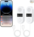 2-Pack WiFi Water Leak Detector, Battery Powered Water Sensor Alarm with 130dB Siren & 3.2FT Extended Cable Probe, App Alerts, No Hub Required for Home Basement Kitchen Bathroom