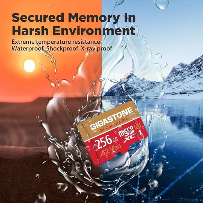 Gigastone 256GB Micro SD Card, 4K Camera Pro, A2 V30 UHS-I U3, - Image 6