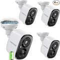 4 Pack 2.5K Security Camera Wireless Outdoor, 2.4G WiFi Battery Powered Outdoor by Unknown