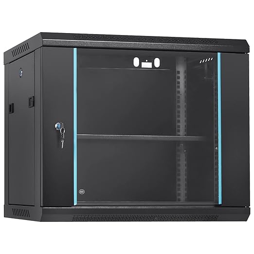 VEVOR 9U Wall Mount Network Server Cabinet, 15.5'' Deep, Server Rack Cabinet by VEVOR