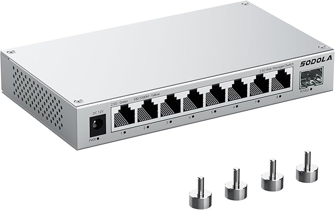 SODOLA 8-Port 2.5Gb Web Managed Switch by SODOLAPoENETWORKS