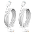 Flexible Cat 6A Ethernet Cable 270° Up Angled 15 Feet 2Pack, 10Gbps High-Speed by DUTEVOLNS