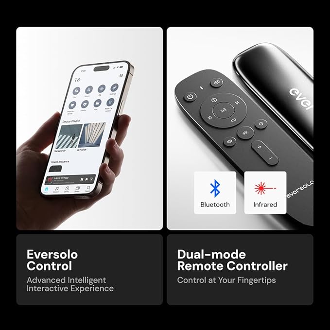 Eversolo T8 Music Streamer Transport with Remote | Dual Femtosecond Clocks, Fully Electrical Isolation Output & Stream Tidal, Qobuz and More | IIS, Coaxial, AES/EBU, USB Audio, and Optical Output