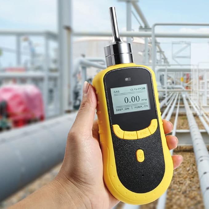 ATO Portable High Sensitivity Chlorine (Cl2) Gas Leak Detector, 0 to 50 ppm, with Sound and Light Alarm