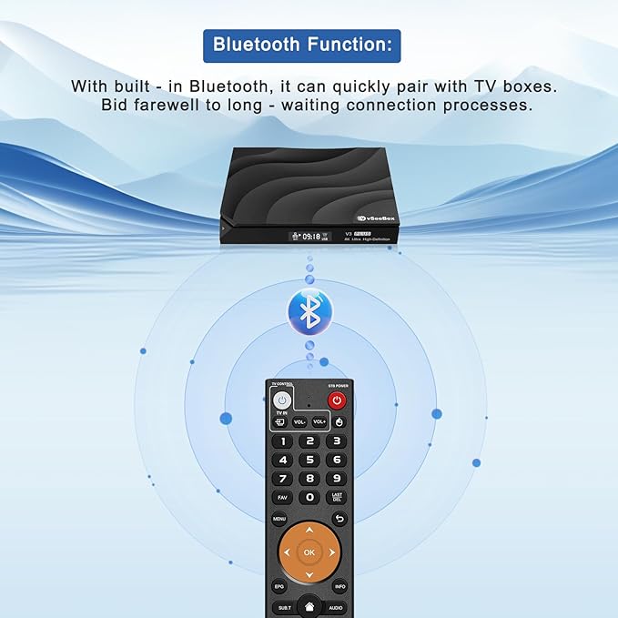 Replacement Learning Bluetooth Voice Remote Control fit for vSeeBox V3 Plus/Pro Models
