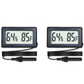 2-Pack Mini Digital Hygrometer Thermometer Gauge by BuynowonVeanic