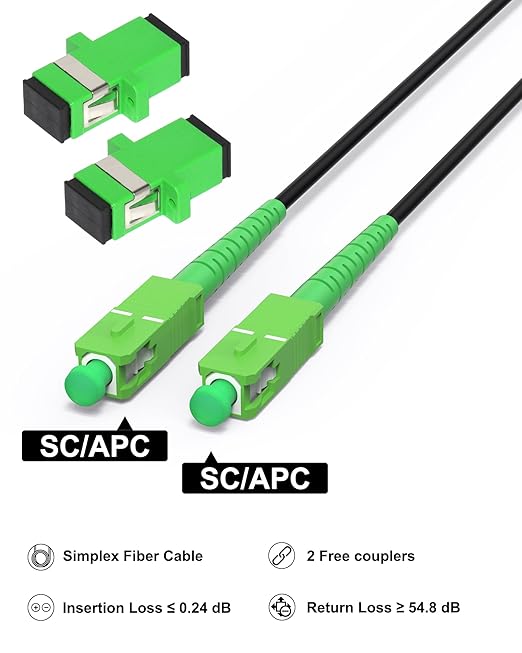 30M SC/APC Fiber Optic Internet Cable 100ft, Outdoor Armored SC/APC Fiber Patch - Image 4