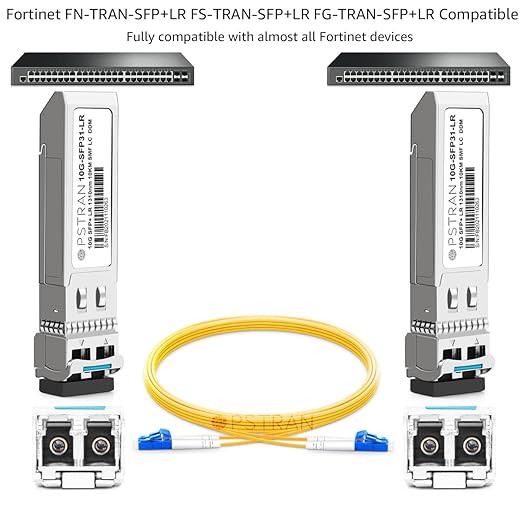 OPSTRAN 10GBASE-LR SFP+ Optical Transceiver Module Compatible with Fortinet FN-TRAN-SFP+LR FS-TRAN-SFP+LR FG-TRAN-SFP+LR 1310nm 10km DDM Duplex LC SMF 4 Pack