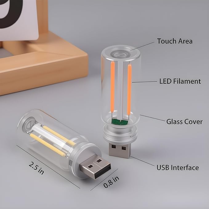USB Ambient Light, RGB LED USB Light for Car, Office and Desk, 2 Pack – VISB