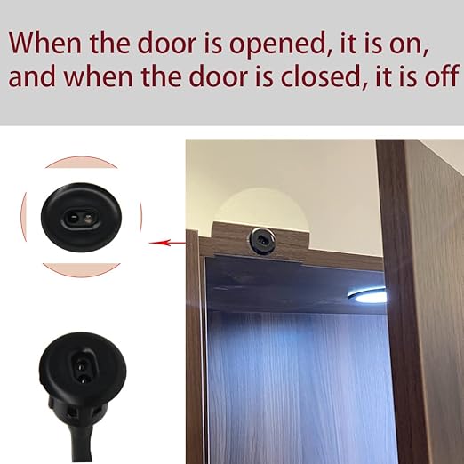 VST Motion Sensor Light Switch, IR Sensor Switch Door Activated Light Switch for Closet Light LED Lights and Under Cabinet Lighting (DC 12/24V 3A)