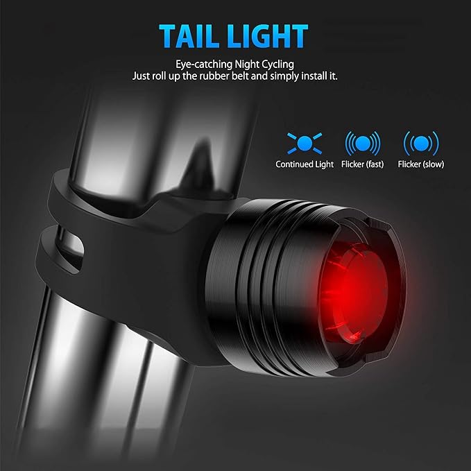 VLOXO Bike Speedometer with LED Bike Light, IP65 Waterproof Bicycle Odometer - Image 6